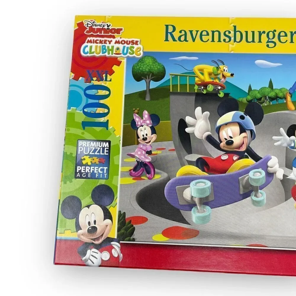 Ravensburger 100XXL Jigsaw Puzzle At the Skate Park Mickey Mouse Used Complete
